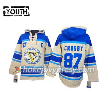 Pittsburgh Penguins Sidney Crosby 87 Cream Sawyer Mikiny Hooded - Dětské